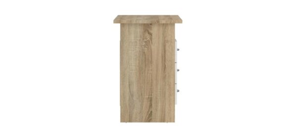 Schreibtisch - LB ca. 120x48 cm, Eiche Struktur Nachbildung, Weiß – Bild 13