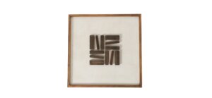 Wandobjekt - Holz, HBT ca. 62x62x4 cm, Beige/Natur